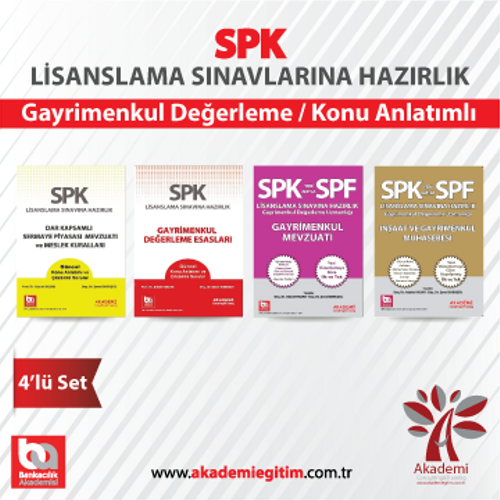 Akademi Yaynlar SPK Gayrimenkul Deerlendirme Konu Anlatml 4'l Set