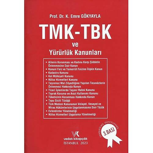 Vedat Kitapçılık Türk Medeni Kanunu & Borçlar Kanunu ve Yürürlük Kanunları (Kadir Emre Gökyayla)