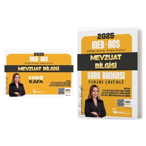 Hoca Kafas 2025 MEB-AGS Mevzuat Bilgisi Video Kafa Notlar + Soru Bankas 2 li Set - Esra zkan Karaolu