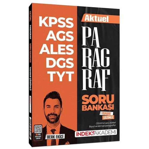 �ndeks Akademi 2026 KPSS MEB-AGS ALES DGS TYT Akt�el Paragraf Soru Bankas� ��z�ml� - Berk Ekici �ndeks Akademi Yay�nc�l�k