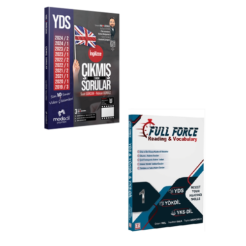 Modadil Yaynlar Yds ngilizce Son 10 Snav km Sorular+Tercih Yaynlar Full Force Reading&Vocabulary Soru Bankas Seti(2Kitap)