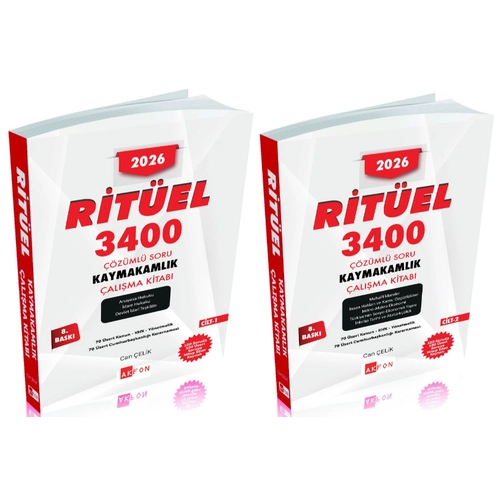 Akfon 2026 Kaymakaml�k R�T�EL 3400 Soru Bankas� ��z�ml� 2 Cilt 8. Bask� - Can �elik Akfon Yay�nlar�