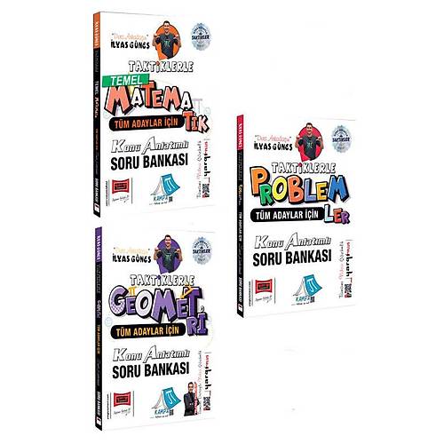 Yarg� YKS TYT AYT KPSS T�m Adaylar ��in Taktiklerle Temel Matematik + Problemler + Geometri Konu Anlat�ml� Soru Bankas� 3 l� Set - �lyas G�ne� Yarg� Yay�nlar�