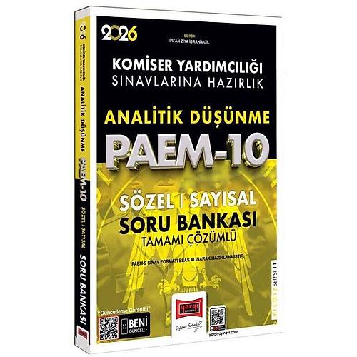 Yarg� 2026 PAEM-10 Komiser Yard�mc�l��� Analitik D���nme S�zel-Say�sal Soru Bankas� ��z�ml� Yarg� Yay�nlar�