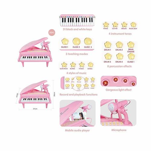 BAO-1504B 31 Tu�lu Mini Piano MP3 -Vardem