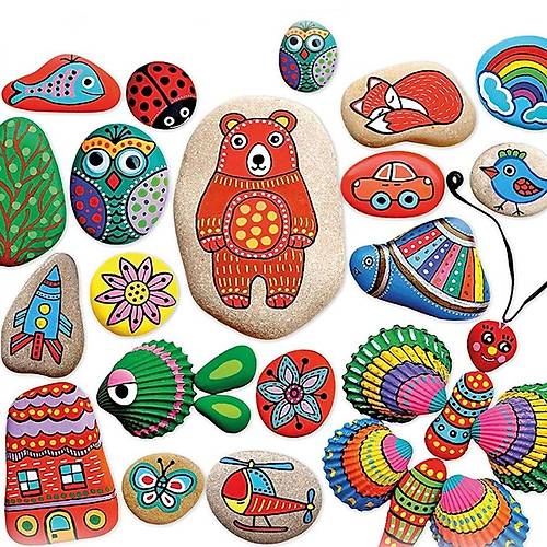 5307 Kumtoys Ta� Boyama - Stone Painting / +6 ya�