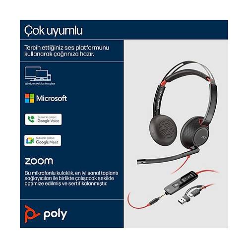 Poly BW 5220 USB-C HS +3.5mmP +USB-C/A