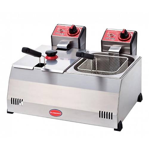 Silverinox 8+8 Litre Elektrikli Fritz Makinesi
