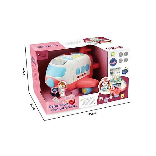 GB0513 Sesli Aksesuarl� A��l�p-Katlanabilir Hastane U�ak -Vardem Oyuncak