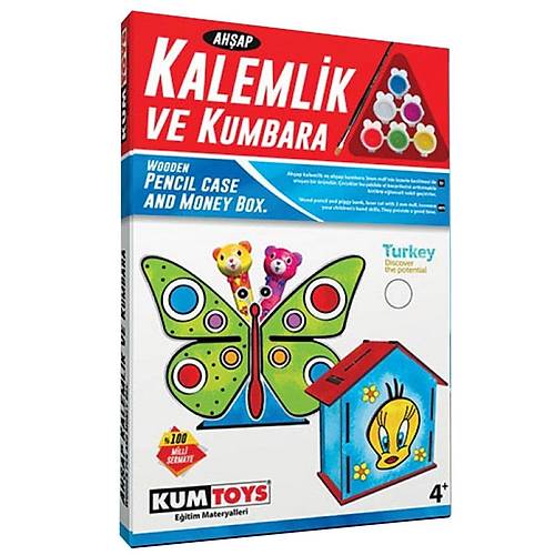 5304 Ah�ap Kalemlik ve Kumbara Seti