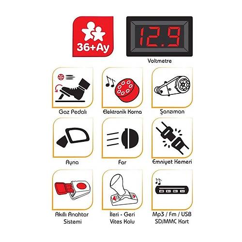 05 280 Pilsan Tery Bery 12V Uzaktan Kumandal Akl Araba