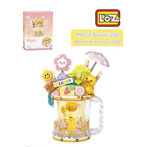 LZ-4204 LOZ SARI �RDEK DONDURMA KUPASI 236 PAR�A BLOCK OYUNCAK