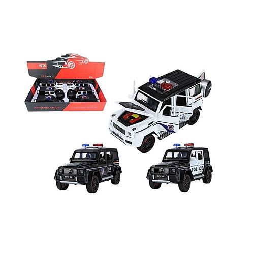 XHD-B2433 -Vardem  �ek B�rak I��kl� ve Sesli G Polis Metal Jeep 1:24