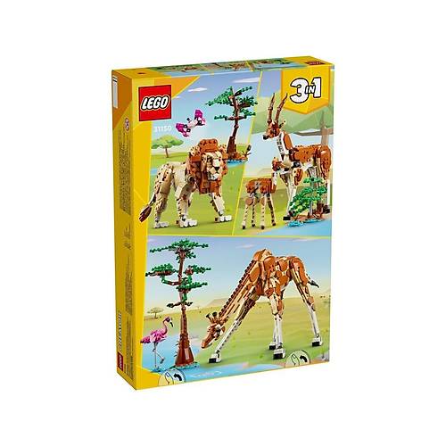 31150 Lego Creator 3�1 arada Vah�i Safari Hayvanlar� 780 par�a +9 ya�
