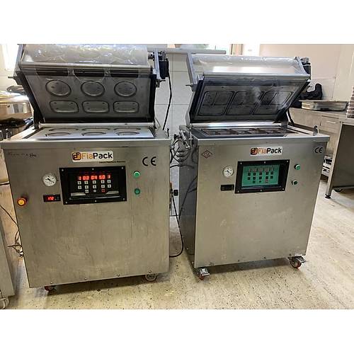 Fiapack Yar Otomatik 3 Blmeli Yemek Paketleme Makinesi Gazl , Vakumlu Tabak Kapatma Makinesi