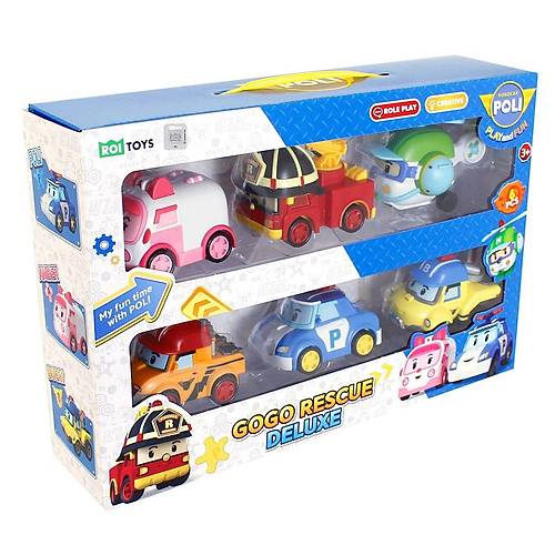 POLI ZR-914 Robocar Poli Gogo Rescue Deluxe 6 L Set -