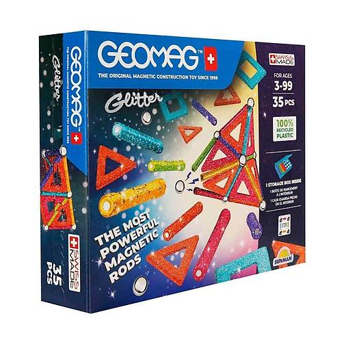 0535 Geomag Glitter Manyetik Zeka Oyunu 35 Par�a
