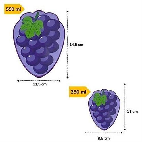 BUFFER 2'li  e Geebilen zm Model Saklama ve Beslenme Kab Seti (550 ml + 250 ml)