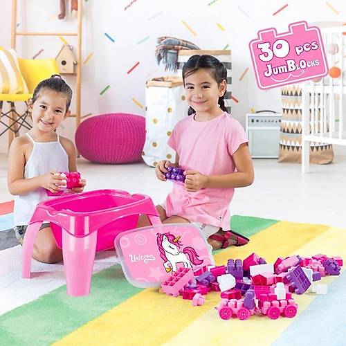 2598 UNICORN AKTIVITE OYUN MASASI 30PCS MEGA BLOK