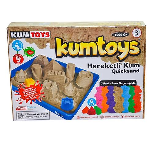 5329 Kumtoys, Hareketli Kum Seti 1000 gr / +3 ya�