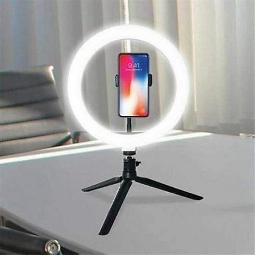 BUFFER 10in 26cm Youtube Instagram Tiktok Selfie  Stdyo Video Fotoraf Ring Light  Tripod Led Hal