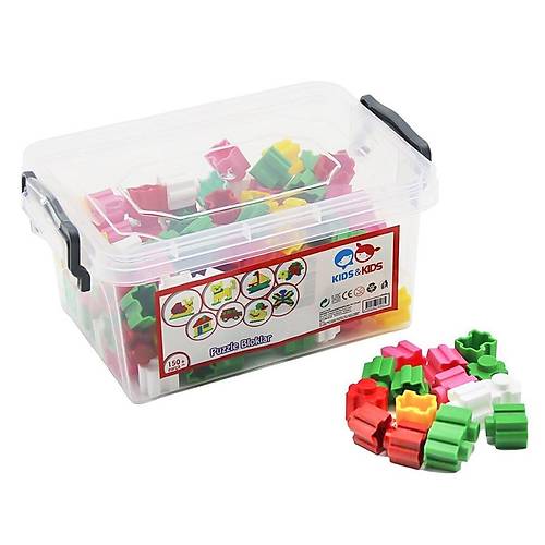 STR-114 K�DS K�DS 150 PAR�A PUZZLE BLOKLAR KOL� 25 PK