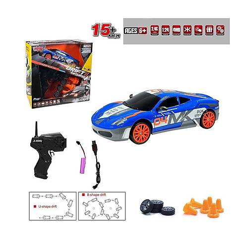HB-SC24A07-09-10-11 Kumandal� Full Fonksiyon 2.4G �arjl� 1:24 Drift Araba -Vardem