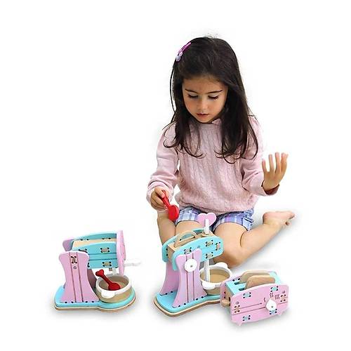 1007 Ah�ap Mutfak Gere�leri Seti - Lulubere Oyuncak