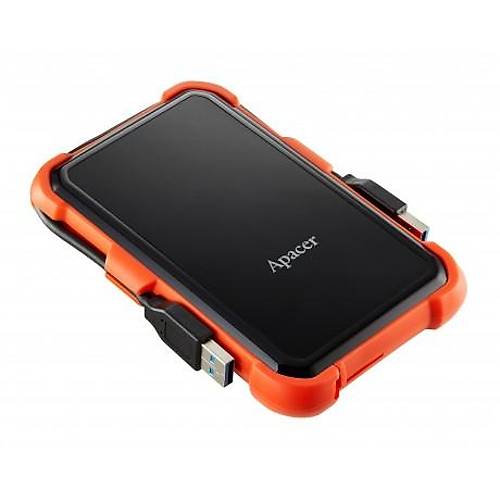 Apacer AC630 Siyah-Turuncu 2 TB Askeri Snf Darbeye Dayankl 2.5" USB 3.1 Tanabilir Harddisk (AP2TBAC630T-1)