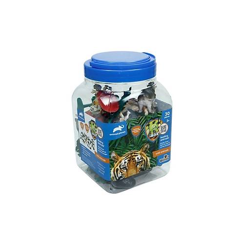 SH-D6601-1 2 3 4 30 Par�a Hayvan Seti 2 Vah�i - 2 �iftlik - Vardem Oyuncak