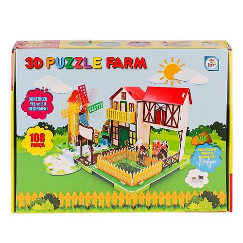 LC0115 3D Boyutlu iftlik Puzzle -Laokids