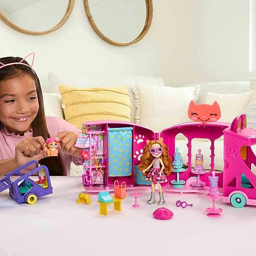 HPB34 Enchantimals Kedi Temal Moda Otobs