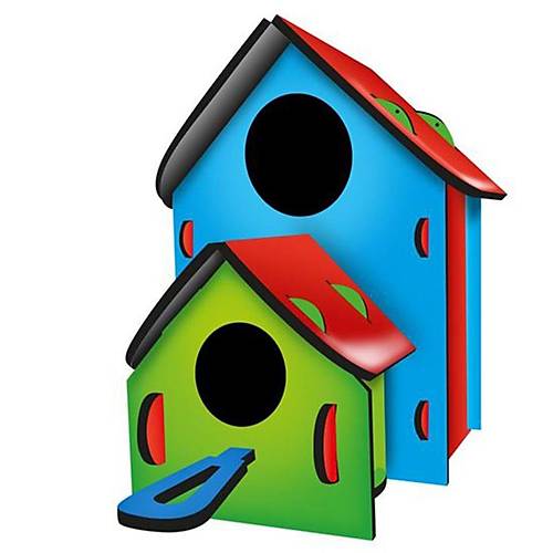 5269 Kumtoys Boyanabilir 3'l Ku Evi - Bird House