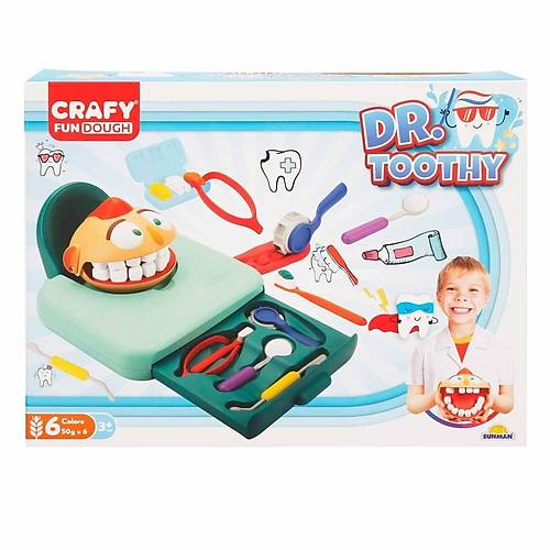 3455 Crafy Dr. Toothy Oyun Hamuru Seti 15 Par�a -Sunman