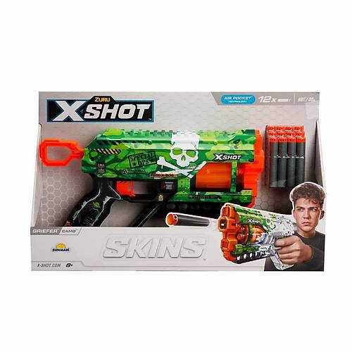 36561 X-Shot Skins Griefer 12 Mermili S�nger Dart Atan Silah 32 cm