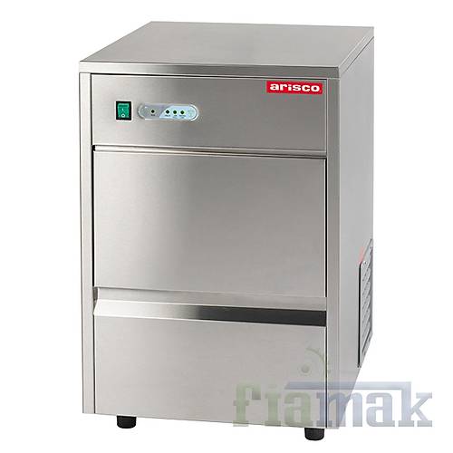Arisco ZB25 Buz Makinesi  25 kg/gn retim Kapasitesi, 6 kg Depo, Hava Soutmal, Paslanmaz elik Gvde