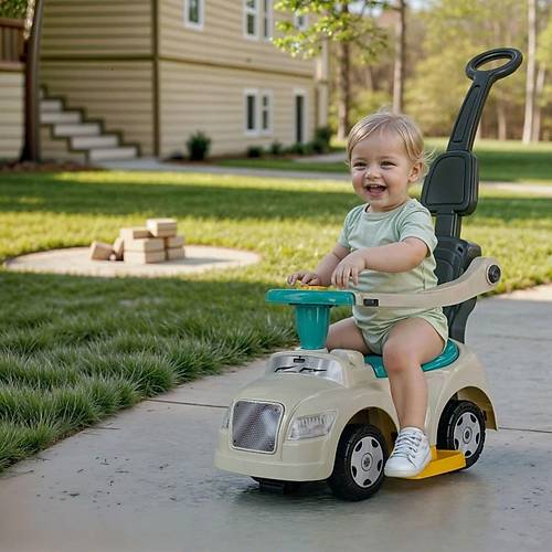 2634 Pedals�z Step Araba 3IN1 -Dolu Oyuncak