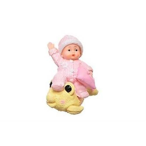 BUFFER Decotown Hediyelik Sevimli Pembe Bebek Biblo Polyester Ss Eyas