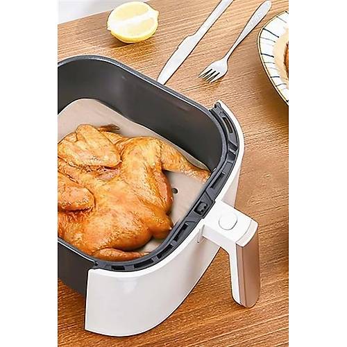 50 Adet Air Fryer Piirme Kad Tek Kullanmlk Hava Fritz Yapmaz Yal Kat Delikli Model