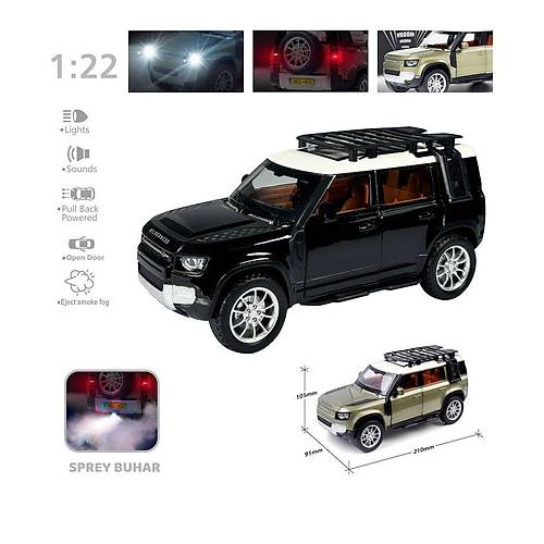 HCL-510A �ek B�rak 1:22 Sesli Ve I��kl� Buharl� DF Metal Jeep