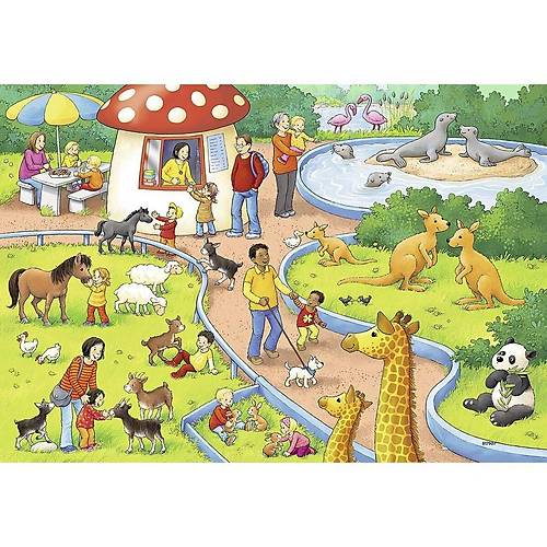 78134 Hayvanat Bah�esi 2x24 par�a Ravensburger Puzzle