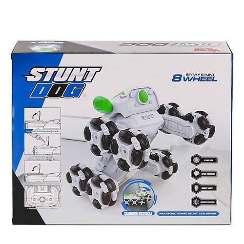 SYR-666-820 Kumandal� Buharl� 8 Teker Stunt K�pek Araba -Vardem Oyuncak