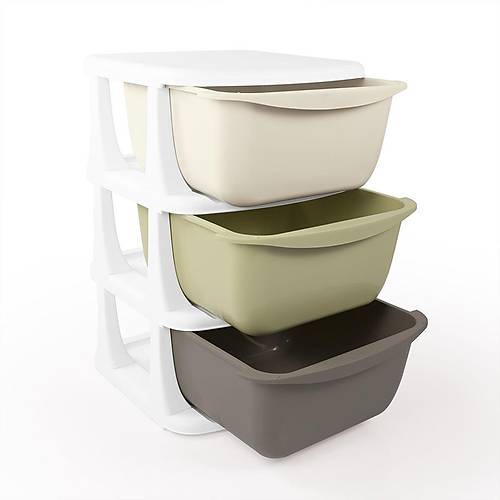 7130 3 Katl� 3 �ekmeceli Saklama �nitesi -Dolu Oyuncak