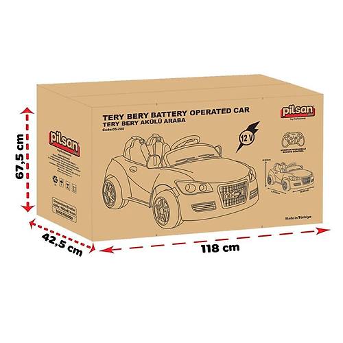 05 280 Pilsan Tery Bery 12V Uzaktan Kumandal Akl Araba