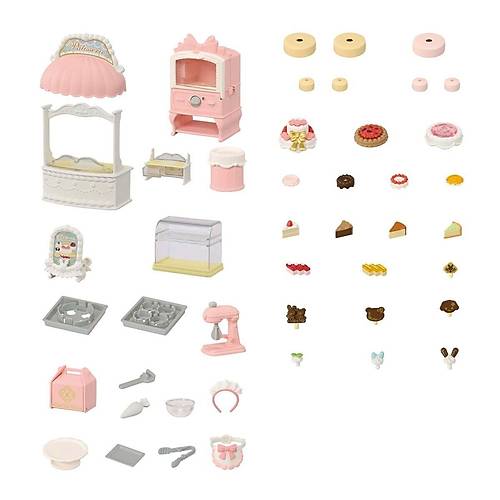5807 Sylvanian Families Kasaba Pasta D�kkan� Oyun Seti +3 ya�