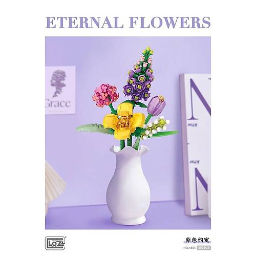 LZ4604 LOZ �i�ek Blok Seti 608 Par�a -Vagon life