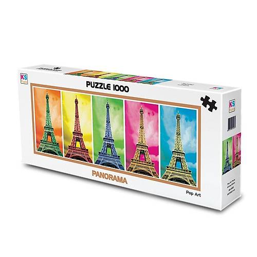 11223 Pop Art Paris 1000 Para Panorama Puzzle -KS Puzzle