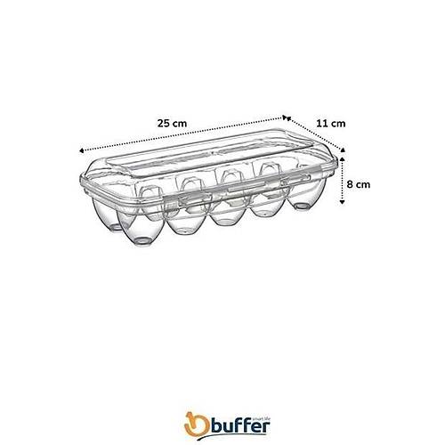 BUFFER 10 Blmeli Kilitli Kapakl Yumurtalk Saklama Kutusu YU110