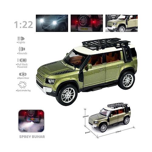 HCL-510A �ek B�rak 1:22 Sesli Ve I��kl� Buharl� DF Metal Jeep