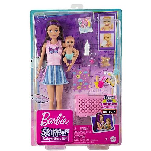 HJY33 Mavi Sa�l� Skipper Bebek Bak�c�s�  ve Oyun Seti